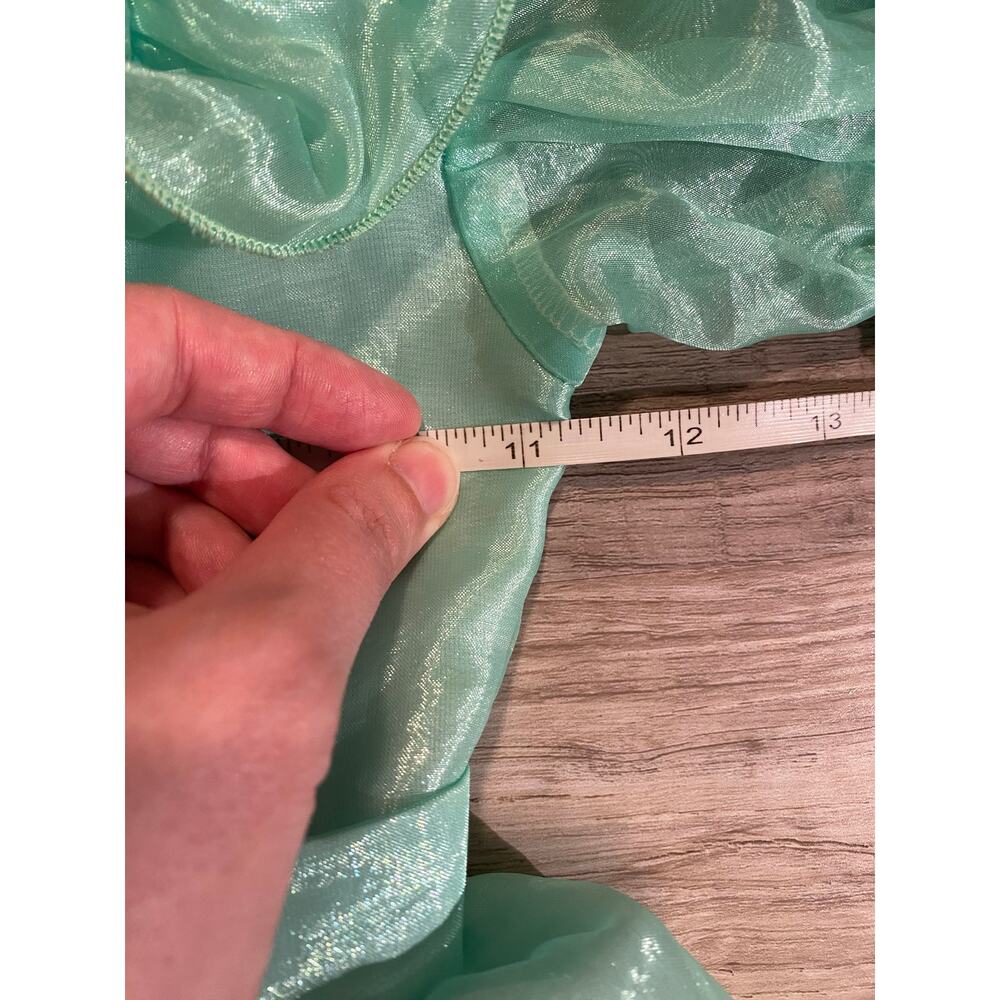Vintage Tip Top Kids Princess Pageant Dress Seafoam 24M - Picture 12 of 13